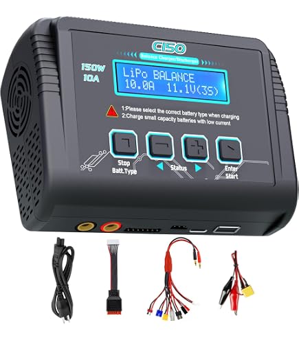 YUNIQUE Ladegerät UP9 200W 4-Kanal | Für LiPo, LiHV, NiMH Akkus – RC Modellbau