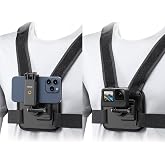 ULANZI CM028 Adjustable Chest Mount Harness for Action Camera Phone | Vertical/Horizontal Switch, for GoPro DJI Insta360 iPhone Samsung, Adjustable Straps, POV Shooting
