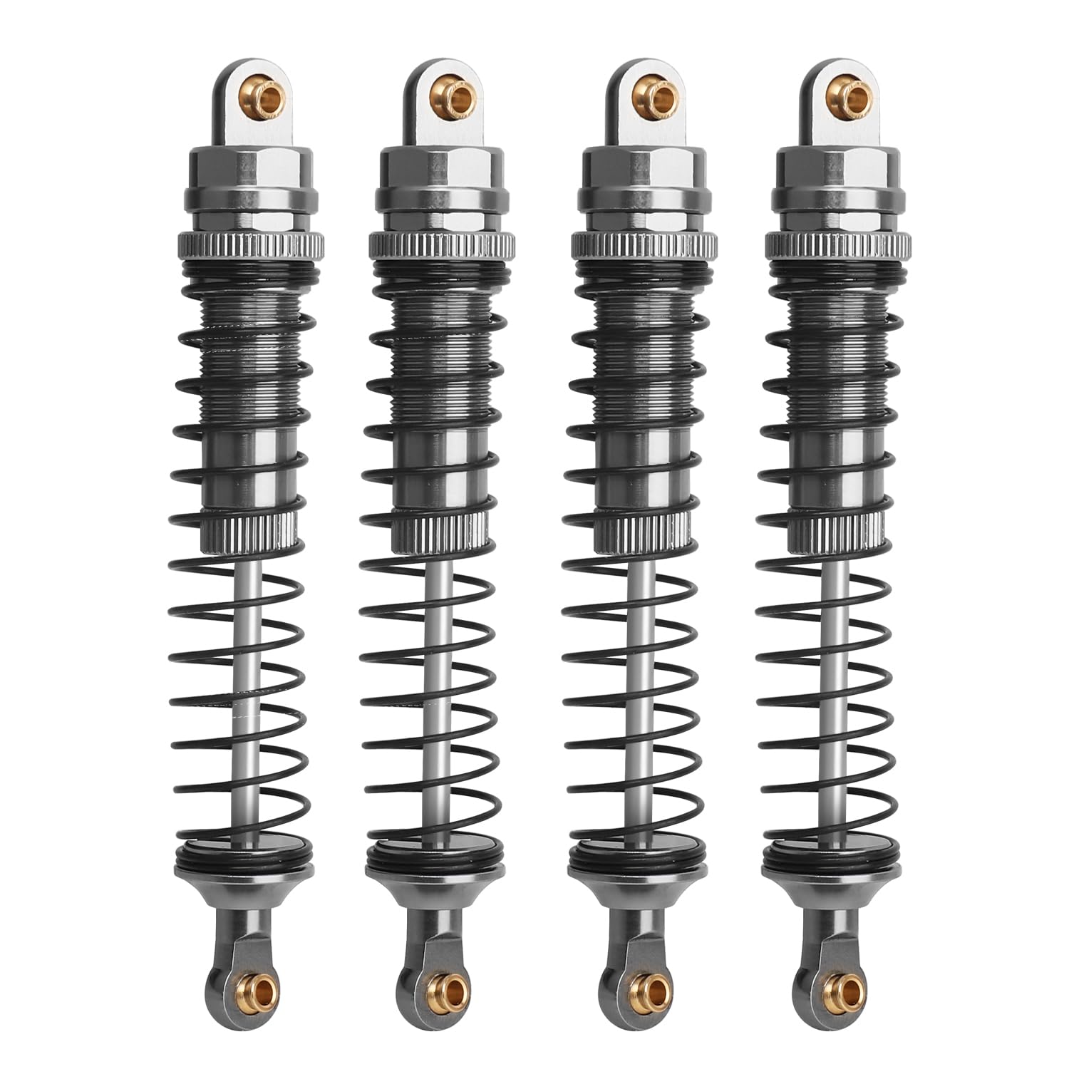 Photo 1 of RZXYLRC 4PCS RC Shock Absorber Set RC Dampers for 1/10 RC Crawler Axial SCX10 90046 AXI231017 TRX-4 D90 Wraith Metal Upgrade (gray, 110mm)