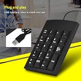 Liukouu USB Numeric Keypad Mini 19-Key Keyboard for Laptop PC Black view 4