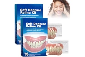 VCNTK Fit Denture Silicone Reline Kit, Greatfit Denture Silicone Reline Kit, Soft Denture Reline Kit - Denture Silicone Reline Kit, for Men and Women (2pcs)