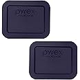 Pyrex 7213-PC 1.9-Cup Dark Blue Plastic Food Storage Lid, Made in USA - 2 Pack