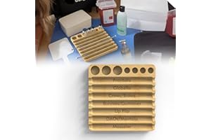BANTLOU Aesthetic Practitioner Syringe Tray with Vial Holder, Bamboo Vial Holder Syringe Tray for 2-in-1 Combination, Syringe Storage Organizer for Aesthetic Practitioners and Small Vial Racks