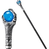 Spooktacular Creations Halloween Walking Cane, Fire Dragon Claw Round Staff for Wizard Costume Scepter Accessories for Halloween Party Costume, Dress Up Parties