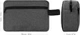 lmytdo Toiletry Bag for Men Waterproof Travel Shaving Bag Gray 22x6x15 cm view 5