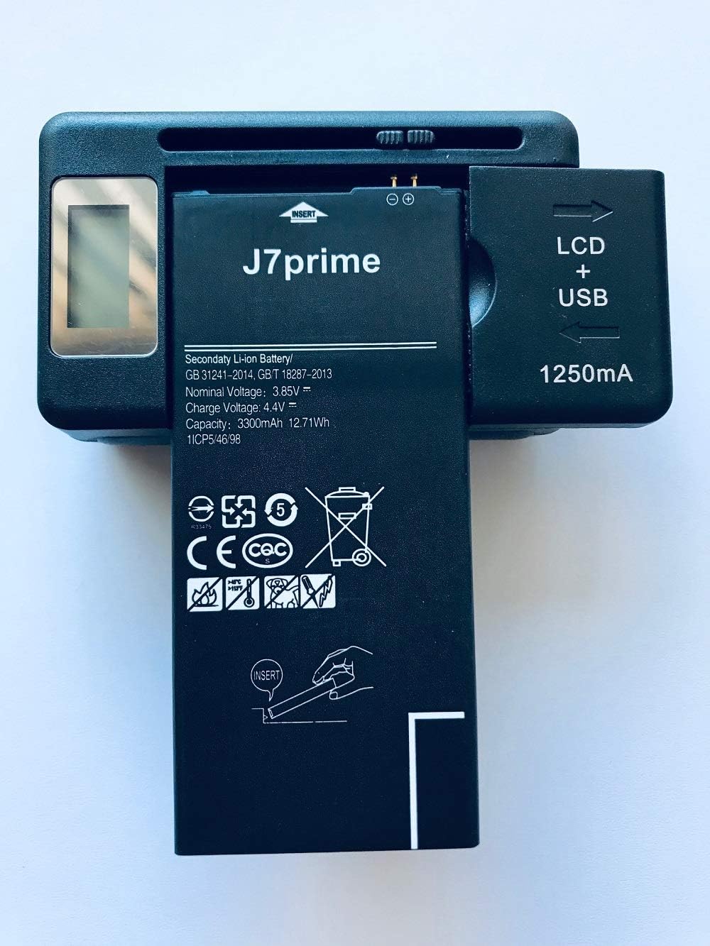 Replacement 1X Battery + 1X USB LCD Charger for Samsung BG610 Galaxy J7 2018 J7 Refine J7 V 2ND GEN J7 Star J7 Aura J737 J737A J737V J737P J737T EB-BG610ABA 3300 MAH