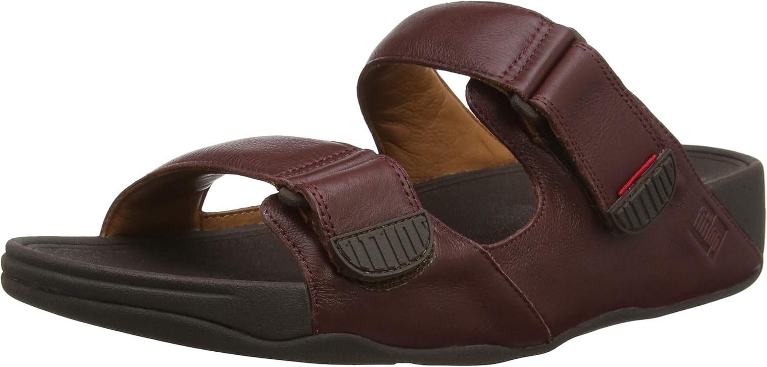 FitFlop Men's Open Toe Sandals, Brown Dark Oxblood 626, 47
