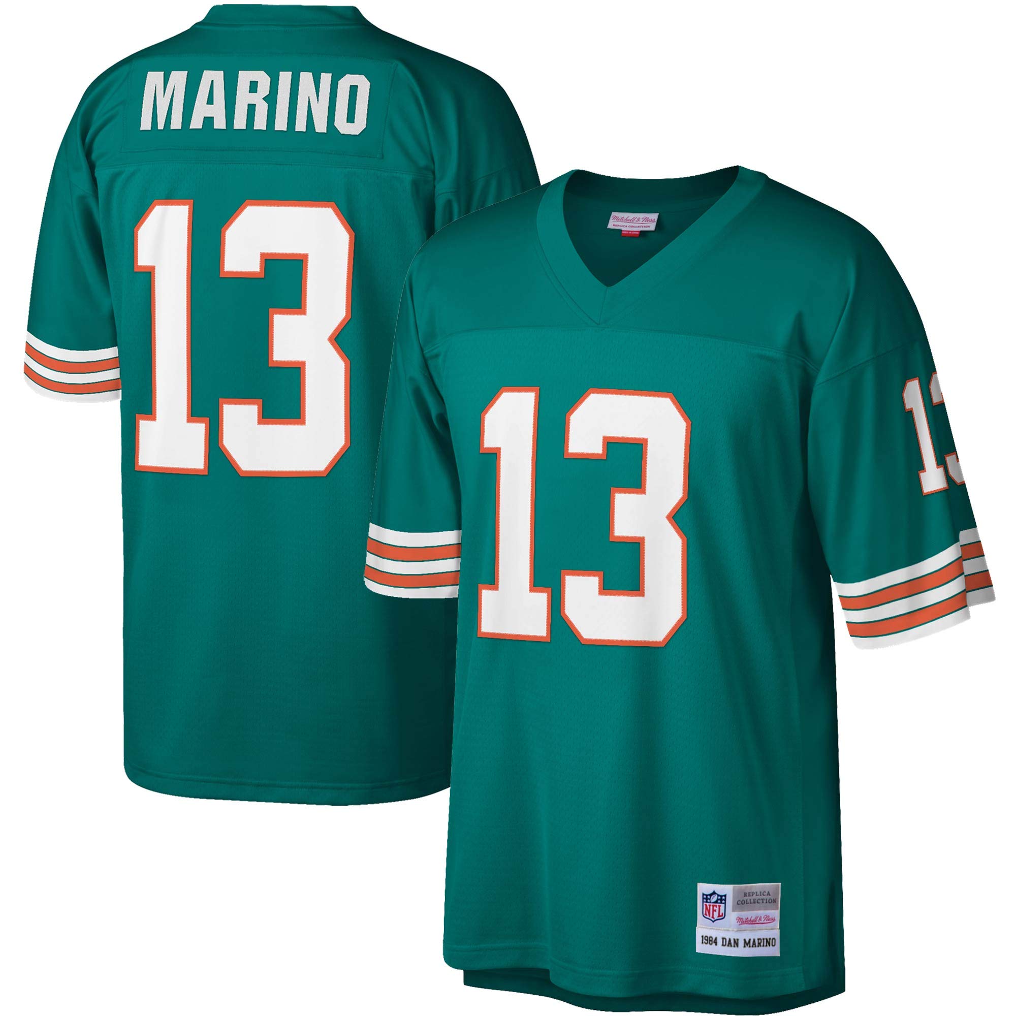 Mitchell & Ness Men's Dan Marino Aqua Miami Dolphins 1984 Legacy Replica Jersey