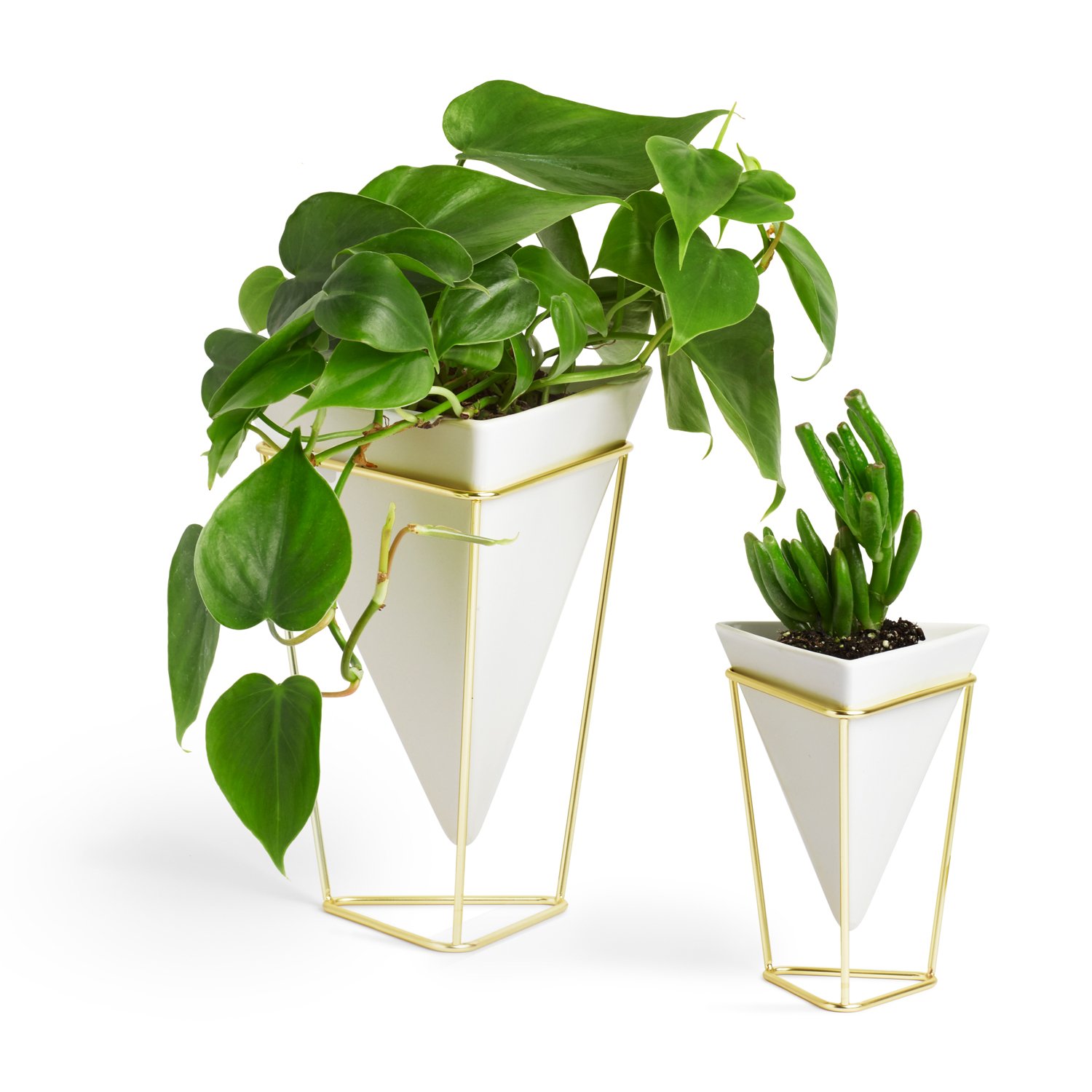 Umbra 1004372-524 Trigg Desk Set, White, Brass, Large, Small — image 1