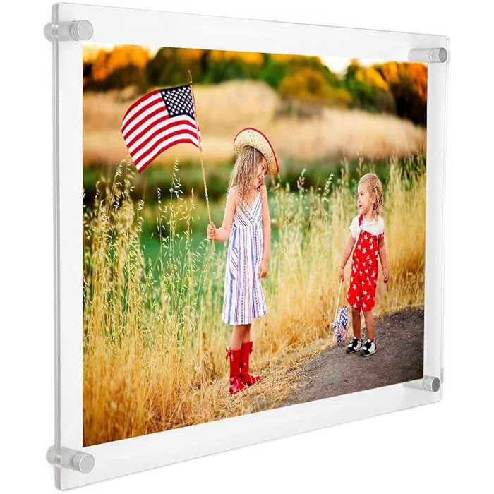 Buy 12x16 Clear Floating Acrylic Picture Frame,16x12 Inch Wall Mount