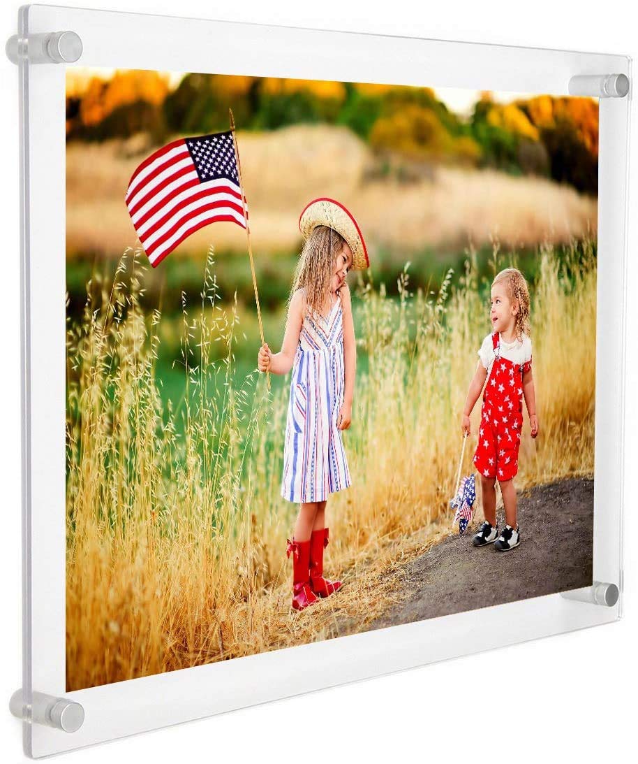 Buy 12x16 Clear Floating Acrylic Picture Frame,16x12 Inch Wall