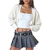 SOLY HUX Girl's Open Front Cardigan Sweater Long Sleeve Knit Crop Bolero Shrugs Outerwear