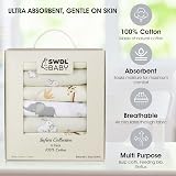 SWDL Baby Large Muslin Cloths 100% Cotton Squares 70x70 cm Pack of 6 view 4