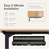 Desktronic Cable Duct Desk Black Set of 2 Stainless Steel 5 Cutouts view 7
