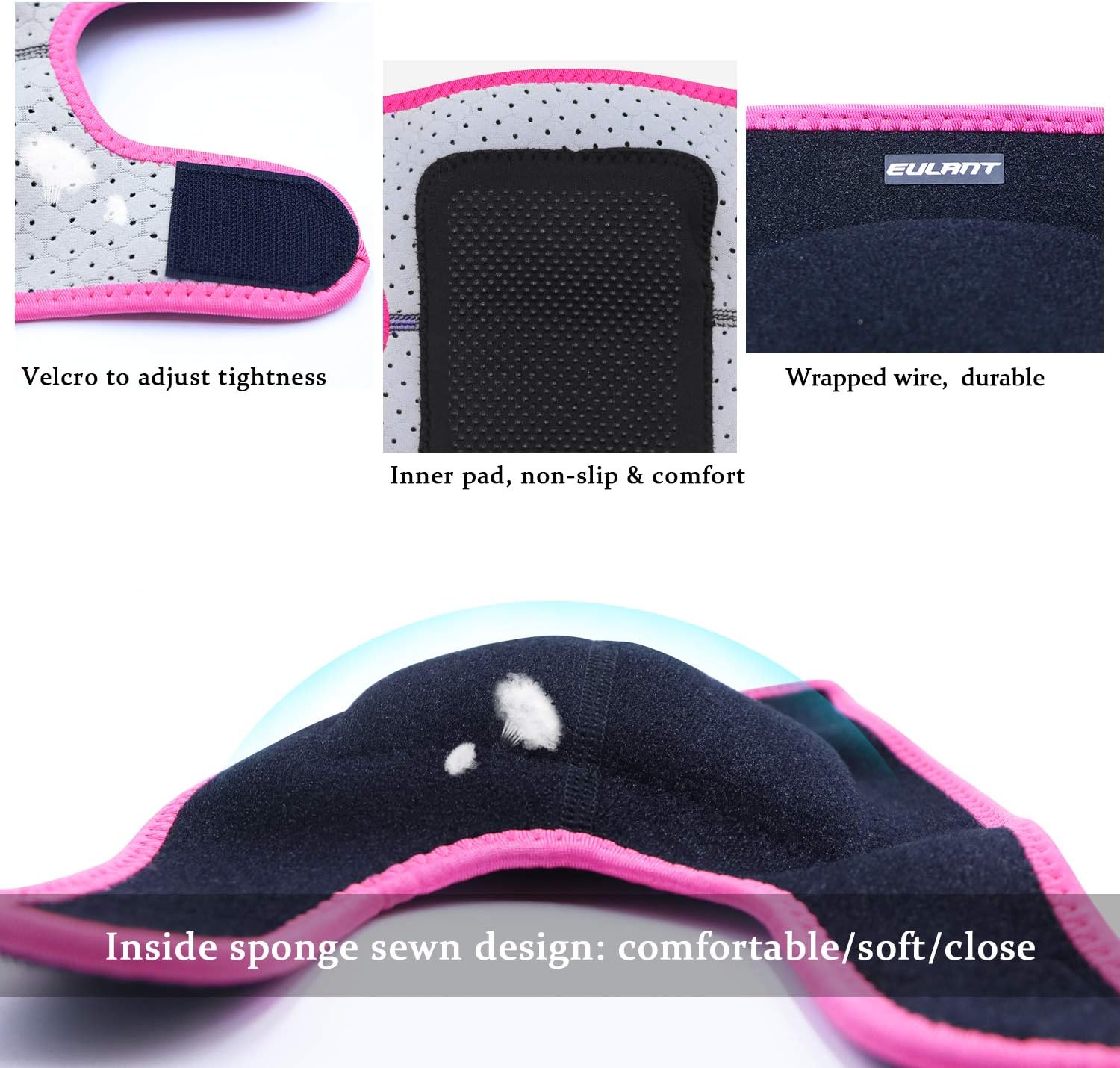Sborter Adjustable Soft Elbow Pads and Knee Pads for Kids, Child Protective Pad Sets for Bicycle Roller Skating Basketball Football Volleyball Dancing Kneeling, Black L : Sports & Outdoors