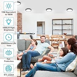 libtit 3Pack 7 inch Flush Mount Ceiling Light, 15W