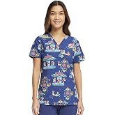 V-neck Print Top with Carnival Critters by Cherokee