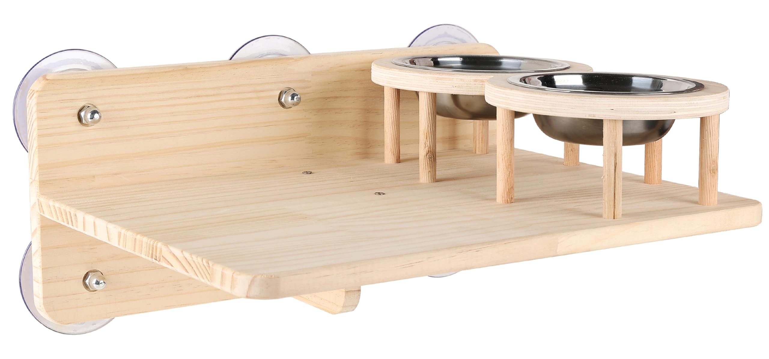 Photo 1 of **MISSING ASSEMBLY PIECES** Cat Window Shelf Feeding Station,Wood Window Seat Mounted with Heavy Duty Suction Cups for Cats Sunbathing and Overlooking