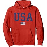 USA Hoodie Women Men Casual Graphic Patriotic American Flag Pullover Hoodie