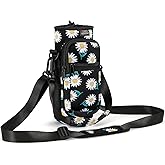 Nuovoware Water Bottle Carrier Bag,25oz/40oz/64oz Bottle Pouch Holder,Adjustable Shoulder Hand Strap 2 Pocket Sling Neoprene Sleeve Sports Accessories for Hiking Travelling Camping
