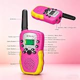 Retevis RA618 Kids Walkie Talkies Pink 8 Channels VOX LED Flashlight 1 Pair view 4