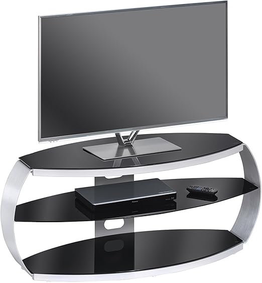 MAJA TVRack 1633, TVRack, Metall Alu/Schwarzglas Amazon.de Küche