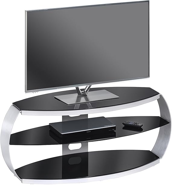 MAJA TVRack 1633, TVRack, Metall Alu/Schwarzglas Amazon.de Küche