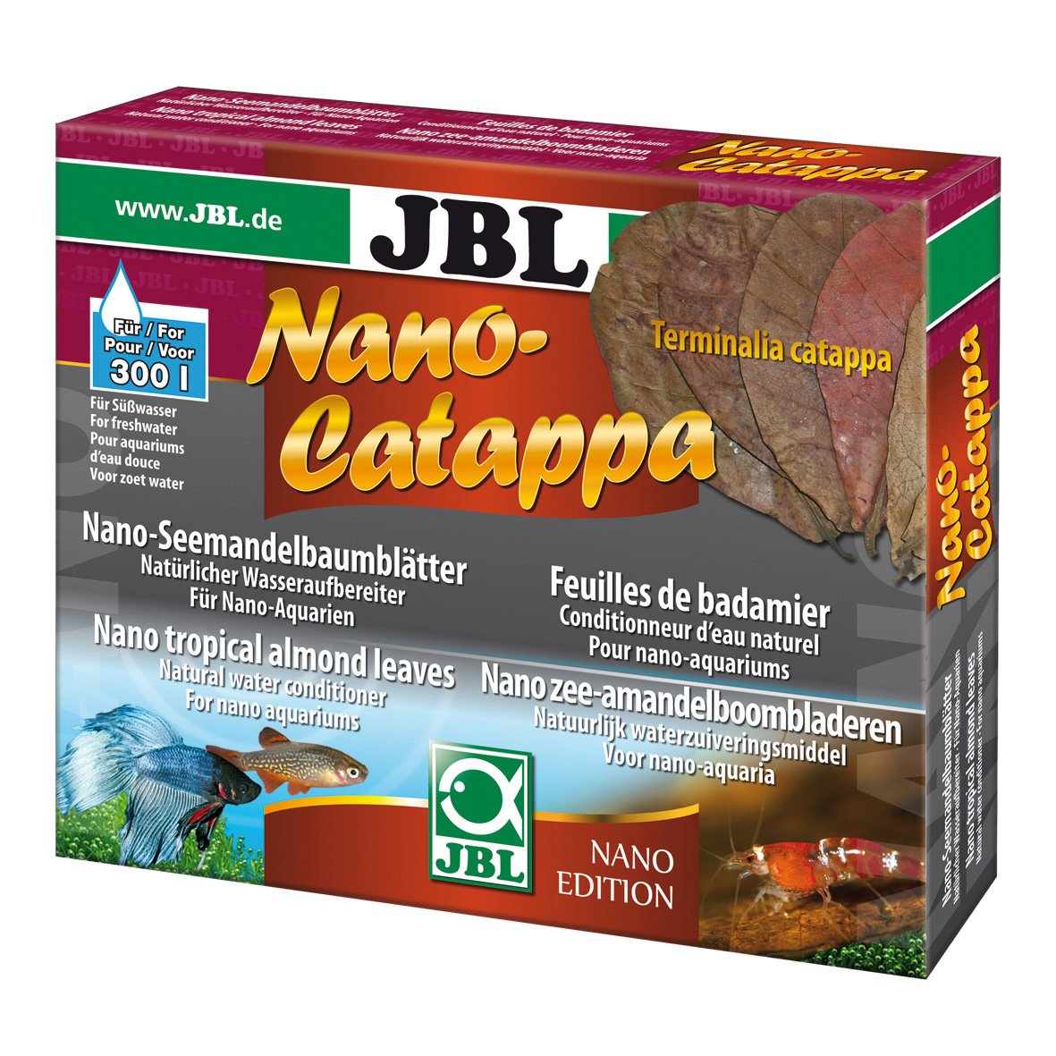 JBL Nano-Catappa, Tropical almond leaves for small freshwater aquariums