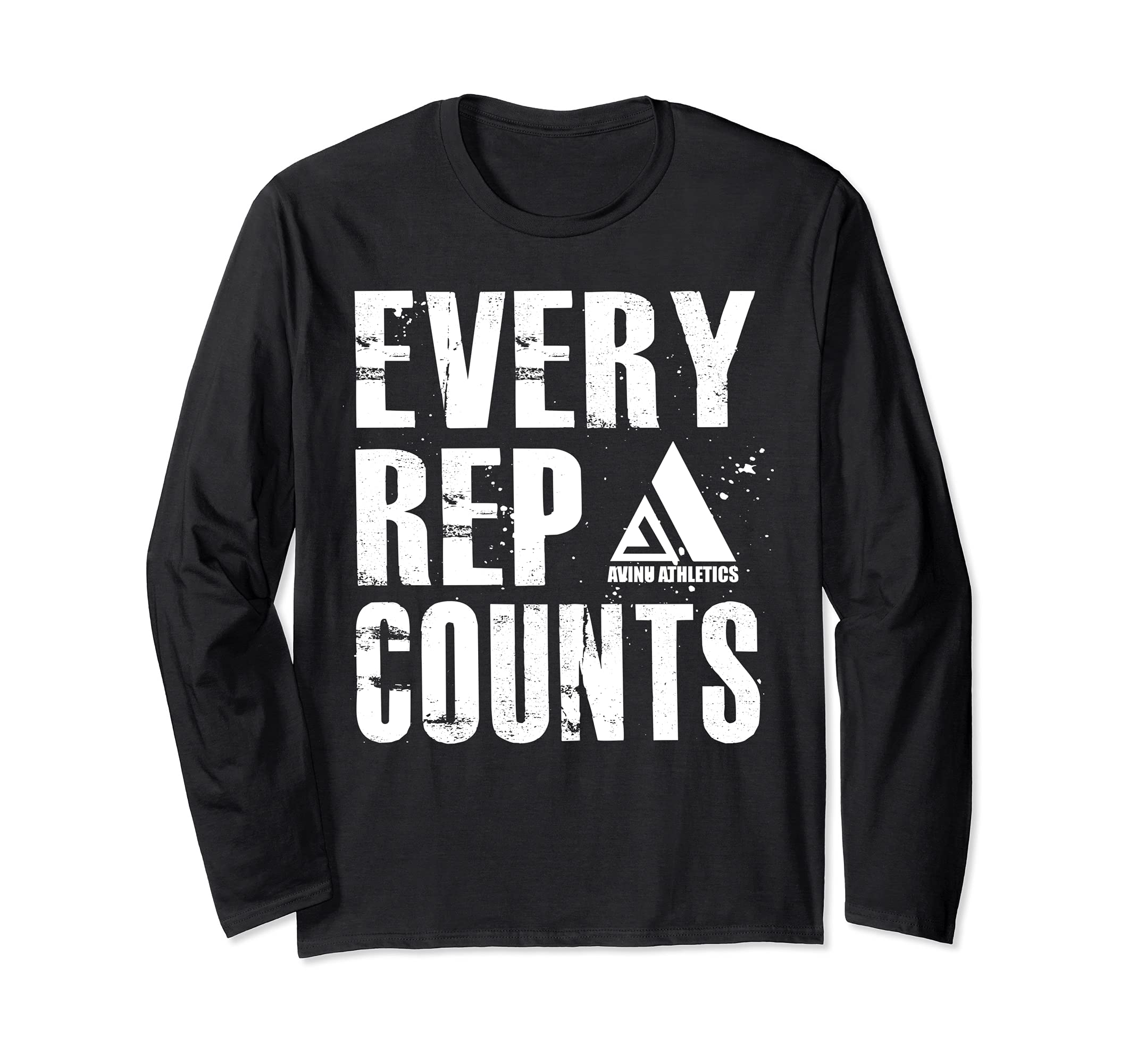 Avinu Athletics - Every Rep Counts - Inspirational Fitness Long Sleeve T-Shirt