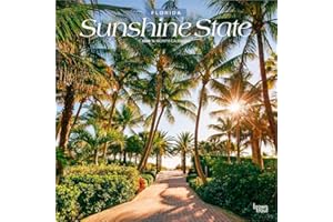 Sunshine State | Florida Places | 2026 12 x 24 Inch (Hanging) Monthly Square Wall Calendar | Plastic-Free | BrownTrout | USA United States of America Southeast State Nature