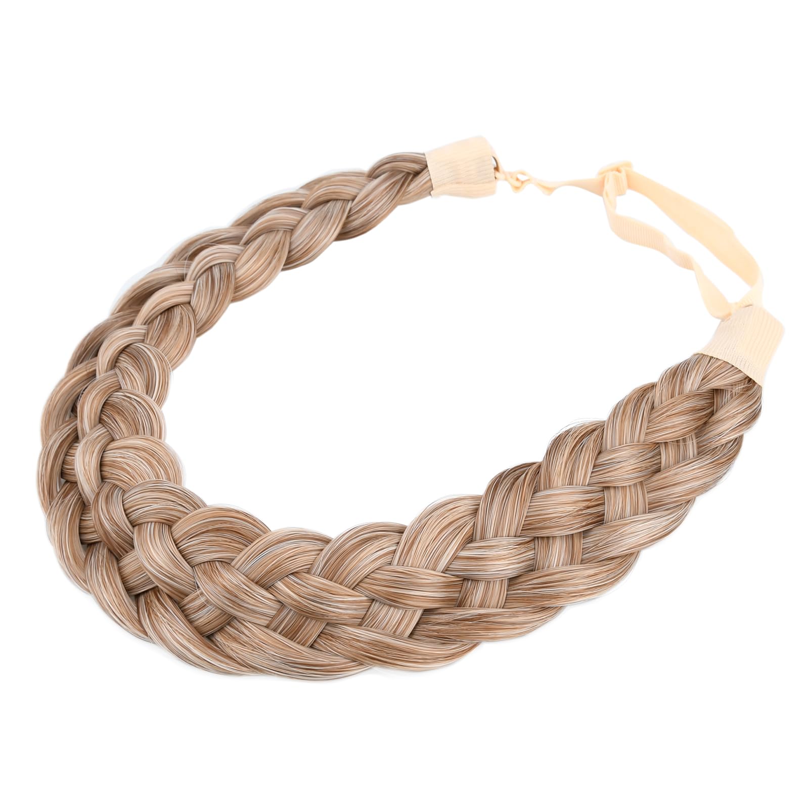 Gledola 5 Strands Synthetic Hair Braid Headband Hair Braided Headband for Women Girl (Dark Champagne) — image 1