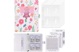 AURDEAYI 100 Envelopes Money Saving Challenge Binder, Reusable Budget Binder Kit, A5 Savings Challenges Book with Cash Envelopes & Laminated Tracker, 3 Easy and Fun Way to Save $1,000, $5,050 & $10,000