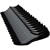 JORMATT Mens No Show Socks Loafer Low Cut Casual Cotton Socks With Non Slip Grips