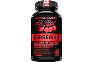 Nutratology Berberine Supplement | Canadian-Made | Max Potency 500MG Per Capsule - Supports Glucose Metabolism & Healthy Bloo