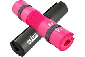 Elite Athletics Barbell Pad with Secure Straps, Hip Thrusts Pad, Squat Pad - Thick Foam Cushion