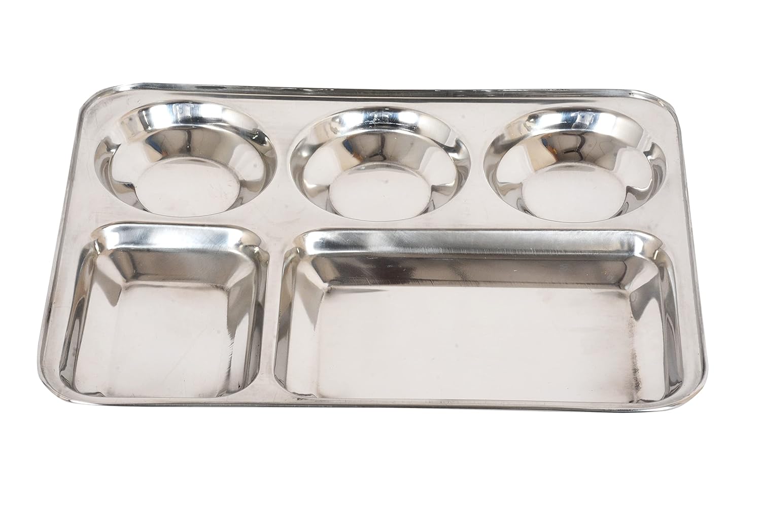 Buy OBLETTER Stainless Steel Divided Plates Compartment Trays Oblong 5