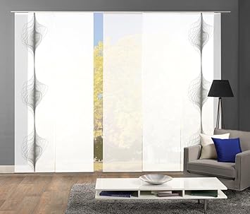 Home Fashion Set-Angebot Flächenvorhang TOSCIA | wahlweise 3er-, 4er- oder 5er-Set in grau oder Multicolor, bestehend aus Mot