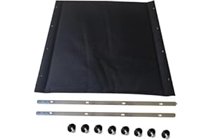 Migeek 16-Inch Wheelchair Replacement Seat, Replacement Parts with Hardware, Nylon Seat, Black (16 X 16)