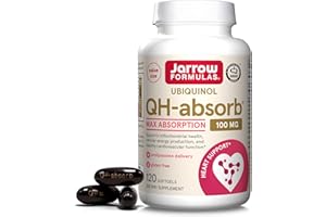 Jarrow Formulas QH-Absorb Ubiquinol 100mg - 120 Softgels - High Absorption & Active Antioxidant Form of Co-Q10 - Supports Mitochondrial Energy Production & Healthy Cardiovascular Function