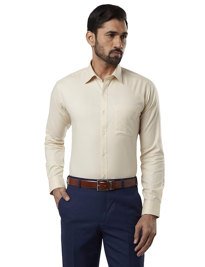 beige slim fit shirt