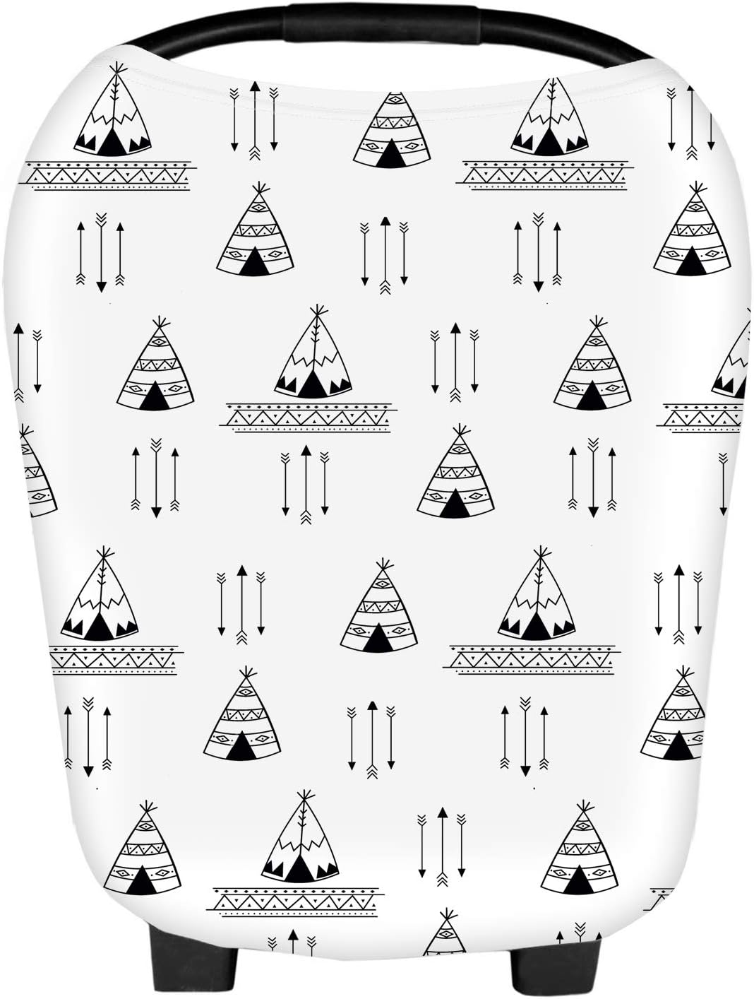 Nursing Cover Carseat Canopy Super Soft Stretchy Cover Multi Use for Newborn Boys Girls Shopping Cart Cover Scarf Light Blanket Stroller Cover (Boat)