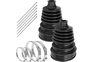 NYTKL 2 PCS CV Joint Boot Kit, Front CV Axle Boot Silicone Cover with Clamps & Cable Ties, Universal Constant Velocity Joint Boots Dust Cover Replacement Fits Shaft Size 19mm-24mm