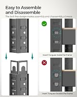 SONGMICS 2 Pack 4-Tier Steel Shelving Unit 520 kg 40 x 80 x 160 cm Grey view 5