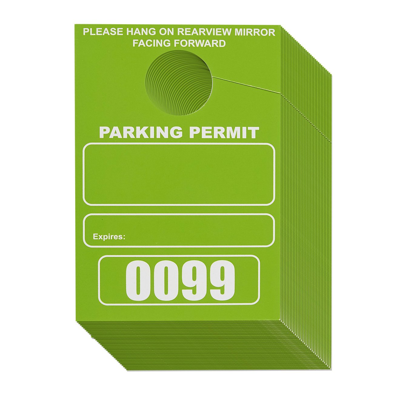 100Pack Parking Permit, Blank Temporary Parking Pass