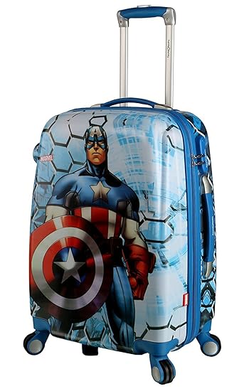 Captain America 49 cm | 18 ABS Hard Sided Kids Checkin Luggage - Trolley/Travel/Tourist Bags,kids luggage trolley suitcase,kids suitcase for boys,kids suitcase for girls trolley