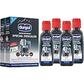 Durgol Swiss Espresso, Descaler and Decalcifier for All Brands of Espresso Machines and Coffee Makers, 4.2 Fluid Ounces (Pack of 4)