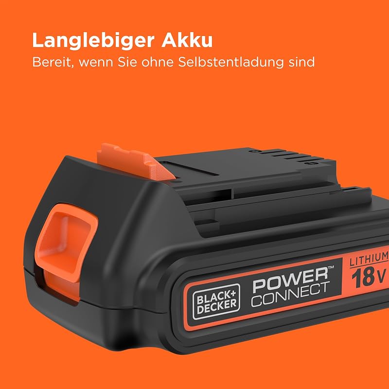18V Akku-SDS-Plus-Bohrhammer, 1.2J Schlagenergie, 3 Modi, Inklusive 6mm Beton-Bit und Kit-Box, BCD900B-XJ