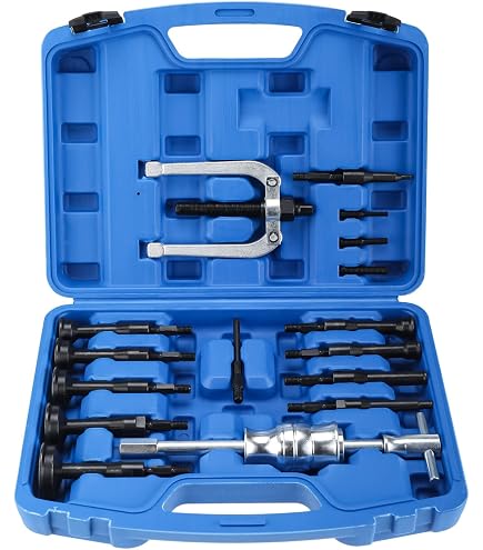 16-Piece Blind Hole Pilot Bearing Puller Set - Internal Extractor & Slide Hammer Tool Kit