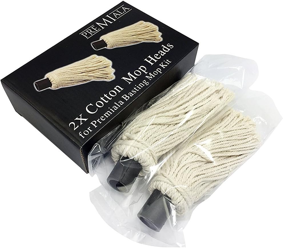 Premiala 2X Spare Cotton Basting Mop Heads Basting Kit
