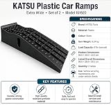 KATSU Tools Extra Wide Plastic Car Ramps 2 Piece Heavy Duty Garage Ramps view 5